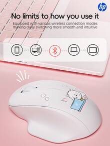 HP 品牌 - 無線滑鼠，教授 SE 無線雙模/靜音版/藍牙 V5.4/2.4Ghz+藍牙 5.4，多款可愛貼紙，便攜使用，相容於 iPad、Mac、Windows 系統 - 查看 8