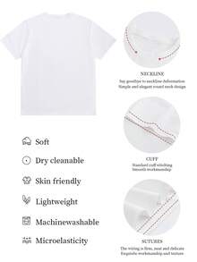 Danny Ocean Rapper Graphic Tee, Double-Sided Print.Crew Neck, Short Sleeve, Oversized Loose Fit, Urban Casual Style.Great Gift For Fans. - White - View 4