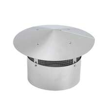 Heavy Duty Roof Vent Cap With Damper 6 Inch Removable Galvanized Steel Chimney Cover, Mesh Screen, Rust-Resistant, All-Weather Protection, Easy Installation, Ideal For Home Ventilation, Fireplace - Silver 7-8inch - View 1