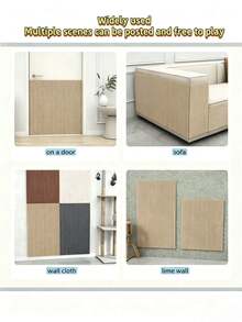 1pc Self-Adhesive Cat Scratch Pad, Trimmable Carpet, Cat Scratch Sticker, Prevent Pet Scratching Sofa Furniture Protection - 40*300cm - View 6