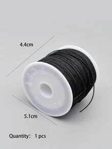 1 Roll Non-Elastic White Beading Cord, Colorful Craft Cord, Suitable For Jewelry Making, Bracelet And Necklace DIY Craft Beading Cord - White - View 5