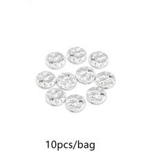 10pcs/Pack Stainless Steel Embossed Charm, Elegant Jewelry Decor For Earring, Clothes Accessories & Hair Ornament, Anti-Allergy And Color Retention - 10pcs/pack - View 17