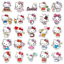 50 miếng nhãn dán graffiti chống nước hoạt hình dễ thương Sanrio Hello Kitty để trang trí mũ bảo hiểm, xe đạp, sổ dán, hộp bút - 50PCS-A - Xem 3