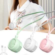Portable Neck Fan, 3 Speed Levels, 360° Rotation, TPC-C, Handheld Fan For Outdoor Work, Travel, Home Use, Hiking - Lightweight, Outdoor Cooling Accessory | Wearable Neck Fan | Desktop Fan - Neck Fan - View 2