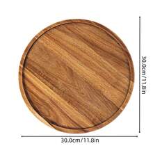 1 pieza Bandeja de madera de acacia, Bandeja de madera, Plato de postre, Plato de aperitivos, Adecuado para usar en cocinas y comedores. Sostener alimentos. Accesorios de cocina, Bandejas decorativas de cocina. Organizar Dim Sum, Sushi, Verduras y Frutas. Halloween, Temporada de cosecha, Navidad - Amarillo - Ver 13