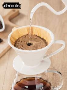 choxila 1 buah Penyaring Kopi Keramik, Filter Kopi Tuang, Pembuat Kopi Tetes Share Pot, Alat Seduh Kopi Tuang Kerucut yang Dapat Digunakan Kembali, Aksesoris Kopi - Krem - View 2