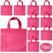 10入 20x20cm 彩色不織布禮品袋附提把，適合生日派對與小禮物，高品質，聖誕節、萬聖節適用 - 查看 11
