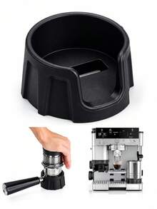 1pc Black Silicone Coffee Tamper Base, Compatible With Coffee Portafilter, Black Silicone Tamper Base Accessory For Coffee Machine, Coffee Accessory - Multicolor - View 4