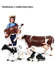 Realistic Farm Animal Model Set, Straw Hut Animal Decor Scene, Detailed Reproduction Of Farm Animals And Architecture, Suitable For Living Room Decor, Desktop Ornaments, Collection, DIY And Children's Play, Ideal Gift For Holidays And Birthdays - Multicolor - View 9