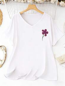 Plus Size T-shirts - Vitt - Visa 4
