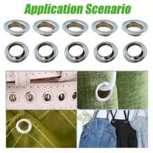 100-Piece Set (10/12mm) Eyelet Buttons, Suitable For Clothing, Leather, Fabric, Belts And Other Materials. Eyelet Buttons Can Be Used For Jewelry Making. Suitable For Leather, Belts, Clothing, Curtains, Etc. - Multicolor - View 7
