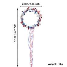 1pc Decorative Red White Blue Five-Pointed Star Headband With Long Tassel Streamer Hair Accessory - View 11