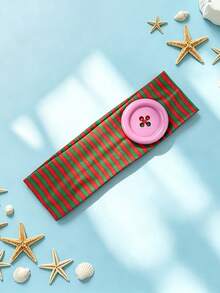 1pc New Dopamine Colored Striped Hairband - And Fashionable Headscarf Accessory For Women - Multicolor - View 19