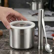 Steel Garlic Mortar And Pestle-Manual Crusher & Grinder For Herbs & Spices - Multicolor - View 12