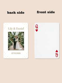 Custom Wedding Photo Playing Cards, Personalized Couple Photo & Text Poker Cards, Custom Keepsake For Wedding Favors, Anniversary, Bridal Shower & Party Gifts, Unique Souvenir For Guests - Multicolor - View 11