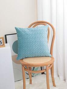 1個純色壓花靠墊套，酒紅色、深綠色、焦橙色、灰色、粉紅色，多色可選，極簡經典風格裝飾枕套，適用於沙發、客廳家居裝飾抱枕套，不含枕芯 - 彩色 - 查看 15