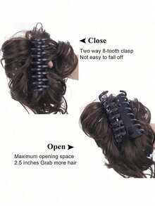 Elegante moño desordenado rizado – Moño de rosquilla voluminizador sintético, accesorio de cabello con clip natural y esponjoso para volumen y peinado instantáneo - Multicolor - Ver 6