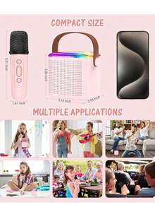 Microfono Karaoke,bocina Con Microfono,karaoke Para Niños - Rosa - Ver 4