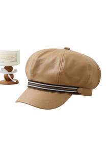 1 chiếc mũ beret newsboy nữ, mũ bóng chày mặt phẳng bát giác, phong cách Anh, thiết kế mới, tôn dáng mặt, phù hợp du lịch ngoài trời mùa thu/đông - Nhiều màu - Xem 7
