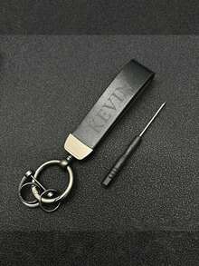 1pc Customized Men's High-End Creative Minimalist Car Hanging Keychain, Personalized Fashion Wristband Keychain, Retro Leather Keychain, Accessory, Spring Series - Multicolor - View 13