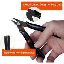 1pc/2pcs 170 Micro Wire Cutter, Jewelry Crafting Wire Cutter, Precision Diagonal Pliers For Plastic Cable Ties, 3D Printing Support Removal Tool, Mini Wire Cutter, Suitable For DIY, Handmade Arts, Crafts And Sewing - 1PC Diagonal Cutting Pliers - View 5