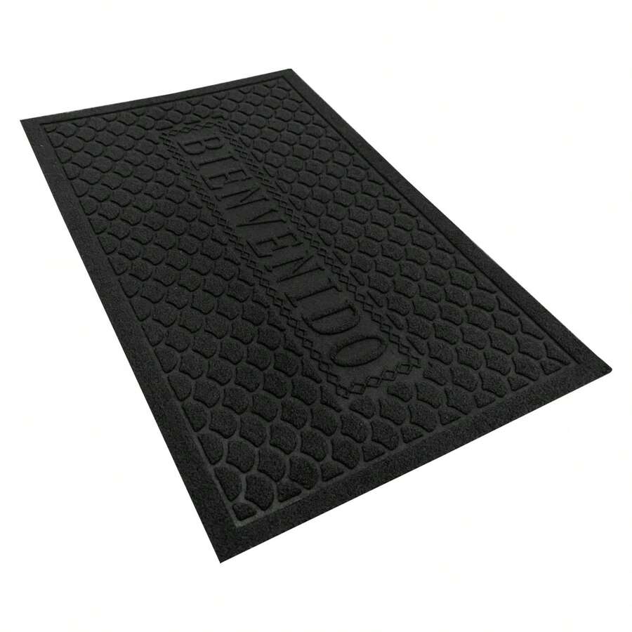 Tapete Bienvenido De Entrada Antideslizante Para Puerta, Alfombra Bienvenido Antideslizante - Negro - Ver 1