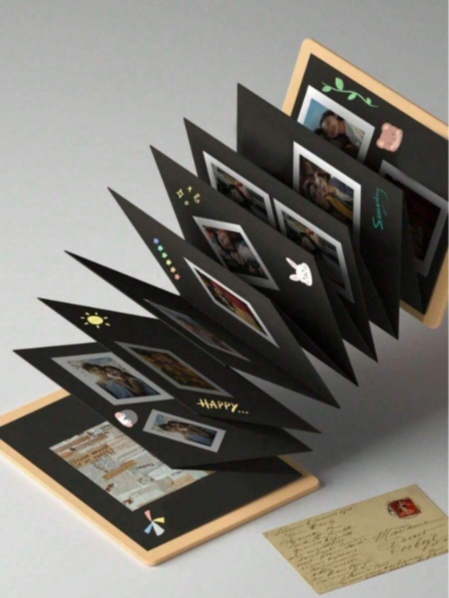 Foldable Multi-Panel Photo Frame, DIY Graduation Collage Photo Album, 2026 Class Desktop Display Souvenir, Graduation Party Decoration, Ideal Graduation Gift For Father's Day And Eid Al-Adha, Student Commemorative Exchange Keepsake - Color - View 1