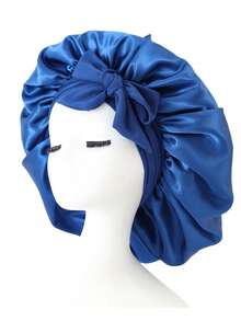 1pc Luxury Satin Sleep Bonnet With Adjustable Bow, Lightweight Hair Protection Cap, Suitable For Curly/Braided/Natural Hair, Multiple Colors Available, Essential For Nighttime Hair Care, Soft And Comfortable, Perfect For Beauty And Travel - View 11