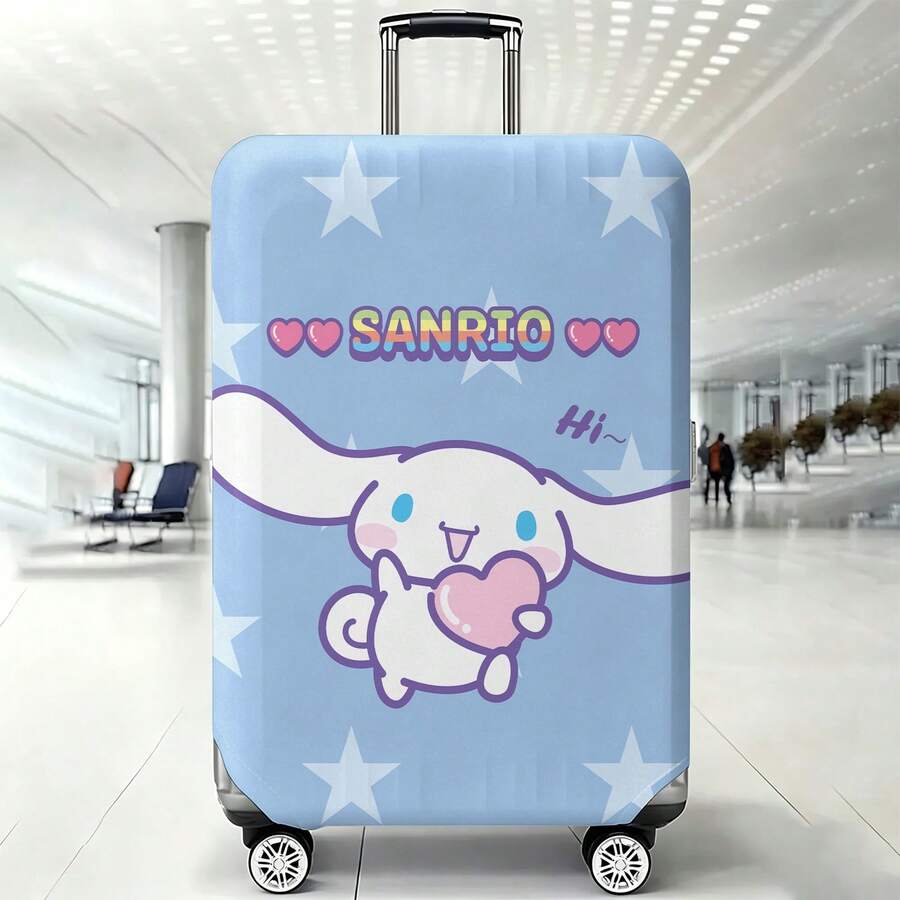 Miniso Cute Starry Cinnamoroll Heart Luggage Cover, Elastic Washable Suitcase Protector, Kawaii Sanrio Anti-Scratch Dustproof Travel Skin - Color - View 1