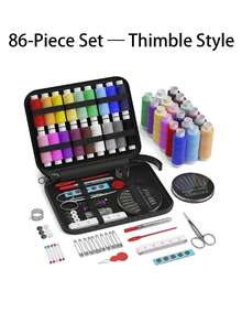 Portable Adult Sewing Kit (1 Set) - Includes Thread, Needles, Scissors, A Tape Measure, Buttons, A Thimble, And More. Suitable For Emergency Repairs While Traveling And For DIY Crafting Projects. An Ideal Gift For Friends, Family, Students, And Those - A - View 13