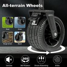 Collapsible Foldable Wagon With Big Wheels For Sand, Utility Grocery Wagon With Side Pocket And Brakes For Camping, Sports, Outdoor Activities - Black - View 2