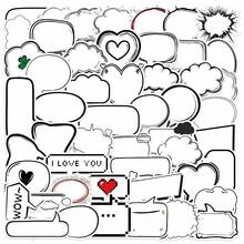 50Pcs Black & White Bubble Album Stickers Pack | Beautiful Pattern Stickers, Vintage Decorative Decals Bottles, Decorative Paper, Journaling, Laptop, Bumper, Skateboard, Scrapbook, Suitcase, Refrigerator, Plan Book, Keyboard, Car Sticker - Black and White Bubble Stickers - View 1