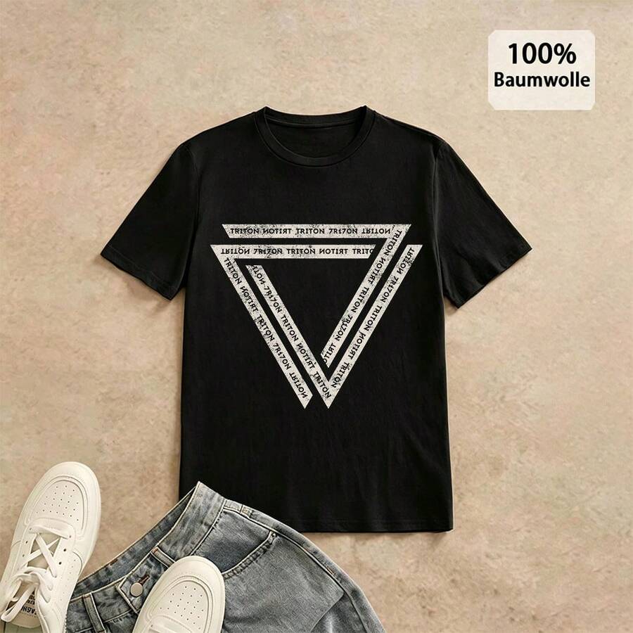 Soft Touch 100% Cotton Unisex T-shirt For Business Casual Daily Work - nero - Visualizzare 1