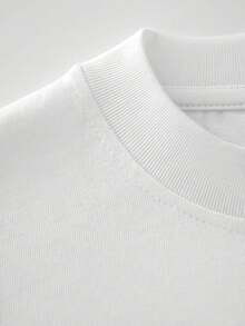 Women'S Casual Round Neck T-Shirt, Geometric Pattern, Regular Length, All-Season Comfortable Fit - White - View 4