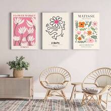 Arte de Pared del Mercado de Flores, Psteres de Matisse y Cuadros de Flores - Juego de Impresin Abstracta para Recmara y Sala de Estar - 8 inchx10 inch Sin Marco - Flor 05 - Ver 7