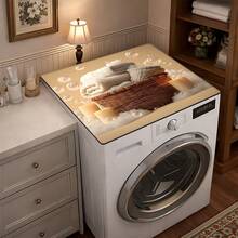1 buah, Dekorasi Rumah, Keset Anti Debu Mesin Cuci Bermotif Tema Laundry, Alas Karet Lembut, Aksesoris Ruang Cuci, Keset Pelindung Atas Mesin Cuci, Menyerap Air Cepat Kering, Keset Penutup Anti Debu Kulkas, Keset Penyerap Air Meja Mesin Kopi, Keset Drainase Tanah Diatom, Penutup Anti Debu Mesin Cuci dan Pengering Peralatan Dapur dan Ruang Cuci Modern, Dekorasi Rumah, Dekorasi Ruang Makan Dapur - MultiWarna - View 2