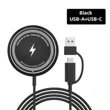 Magnetic Wireless Charger Compatible With IPhone 16/16 Pro/16 Plus/16 Pro Max, 2-In-1 15W Fast Magnetic Charging, Suitable For IPhone 16/15/14/13/12 Series And IPods 4/3/Pro - Multicolor - View 8