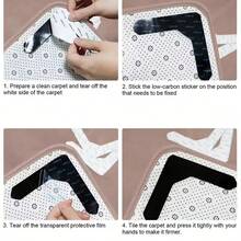 4/12/24pcs Of Reusable, Non-Marking Carpet Anti-Slip Stickers, Suitable For Carpets, Bed Sheets, Mattresses, Sofa Cushions, And Other Items That Need To Be Secured To Prevent Slipping. This Washable Adhesive Tape Is Ideal For Area Rugs - View 10