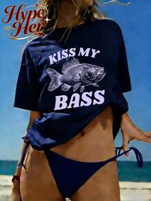 Women Sports Tees & Tanks - Navy Bow - View 1