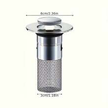 3/2/1 Pop-Up Drain Stopper, 304 Stainless Steel Hair Catcher, Anti-Clogging Drain Filter, Removable Basket, Universal Type, Suitable For Bathtub/Shower/Washbasin, Kitchen Accessories, Sink Filter, Bathroom Accessories, School Supplies, Home Decor - Multicolor - View 7