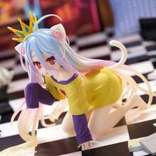 (Inspección de Calidad: Defecto Leve) 1 pieza Figura de Hermana con Uniforme, Orejas de Gato, Manga, Pijama Blanco, Corona, Ornamento de Exhibición de Juego, Ornamento de Exhibición de Colección de Fan de Anime, Decoración del Hogar/Oficina - Regalo Perfecto para Entusiastas del Anime Japonés - Compatible con Fondo de Fotografía de Anime - Pose Linda, Atuendo Exquisito y Expresión Vívida - Figura de Estilo Anime Hecha a Mano - Multicolor - Ver 2