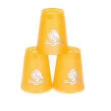 YJ 12pcs Fast Stacking Cups Transparent Stacking Game Fun Indoor Game Stacking Cups Speed ​​Cup Training Quick Reaction - Naranja - Ver 8