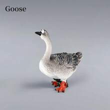 Farm Animal Model Set for Educational Simulation - Duck, Goose, Swan, Hen and Chicken Action Figure Collection for,Christmas Gift - Granja-12 - Ver 5