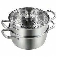 GOOGEER Stainless Steel Set Large Capacity Double-Layer Steamer, 1 Thick Steamer And 1 Heightened Steam Grid And 1 Lid, 1pc For Home Multi Functional Stainless Steel Steamer Thickened, Suitable For Multiple Stoves, For Home, Restaurant, Cooking Pot - View 7