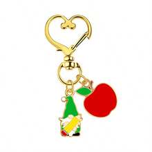 24pcs Metal Keychain Bag Charm, Teacher's Day Gift, Graduation Favor, Back To School Gift - Multicolor - View 2