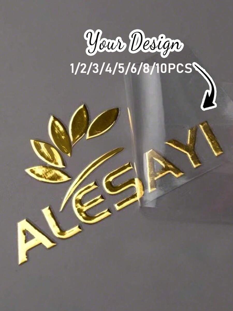 1/2/3/4/5/6/8/10 個客製化彩色轉印貼紙，UV 列印，個性化轉印貼紙，個性化客製化姓名標籤貼紙，客製化貼紙，姓名貼紙，日期貼紙，DIY 禮物，手工製作，手寫字體，婚禮貼紙，禮物貼紙，壓花鏤空自黏式標誌標籤，亮金/銀色轉印貼紙，公司標誌，適用於水瓶、便當盒、個人物品、玻璃杯、馬克杯、禮物盒裝飾，多功能