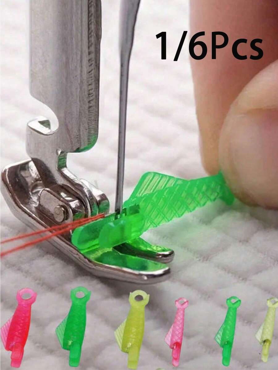 1/6pcs Sewing Machine Threader - Easy Automatic Threader, Fish-Shaped Threader, Suitable For Small Eye Needles, Embroidery, Sewing Crafts And DIY Art - Easily And Quickly Thread Your Hand Sewing Needles! Mini Sewing Machine With Hook Threader, Fish-Shaped Stitch Threader. - Multicolor - View 1