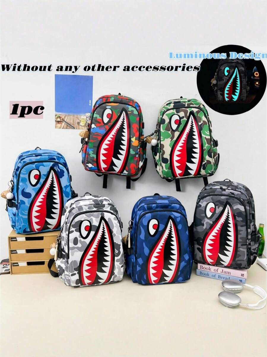 Nueva mochila minimalista luminosa y de moda, adecuada para ir al trabajo, viajar, vacaciones, escuela, de gran capacidad y multifuncional (sin accesorios incluidos) - Multicolor - Ver 1