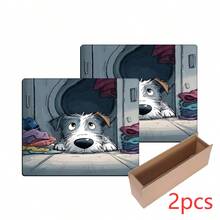 1pc, Home Decor, Cartoon Puppy Pattern Printed Washing Machine Dust Cover, Rubber Soft Bottom, Laundry Room Accessories, Washing Machine Top Protection Pad, Water Absorbent Quick Drying, Refrigerator Dust Cover Pad, Coffee Machine Countertop Water Absorbent Pad, Diatom Mud Drainage Pad, Modern Laundry Room And Kitchen Appliance Washing Machine And Dryer Dust Cover, Home Decor, Kitchen Dining Room Decor - Multicolor - View 12
