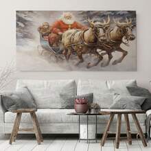 Arte de pared abstracto moderno en 2D plano, 1 pieza, cuadro enmarcado - Pintura colorida en lienzo envuelto de galería, adecuada para decoración de sala de estar, dormitorio, cocina, cuadro retro/colgante con marco de gancho, opciones de varios s (12x18, 16x24, 24x36, 32x48) - Enmarcado - Ver 2